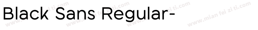 Black Sans Regular字体转换